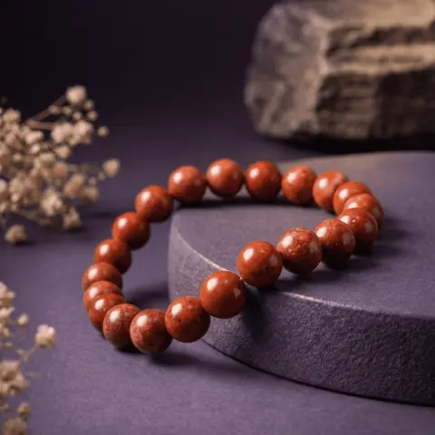 NATURAL RED JASPER BRACELET